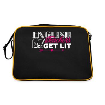 English Teacher Gets Lit - Retro Bag - black/gold - Back