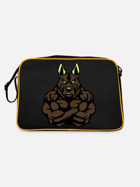 Dog Strong - Retro Bag - black/gold - Back
