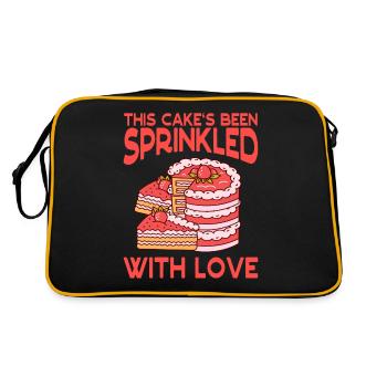 Le gâteau a été saupoudré d’amour en pâtisserie - Sac Retro - noir/or - Dos