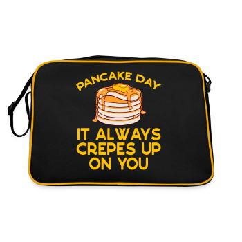 La gaufre toujours des crêpes sur votre crêpe - Sac Retro - noir/or - Dos