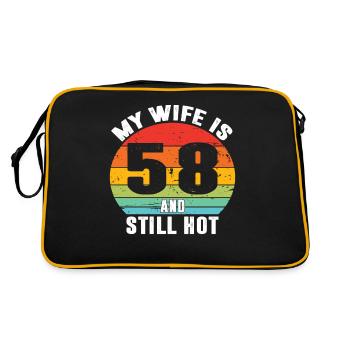 My Wife Is 58 And Still Hot, I Love My Pretty Wife - Retro Bag - black/gold - Back