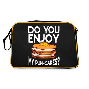 Gaufre Appréciez-vous mes Pun-cakes Pancake - Sac Retro - noir/or - Dos