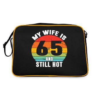 My Wife Is 65 And Still Hot, I Love My Pretty Wife - Retro Bag - black/gold - Back