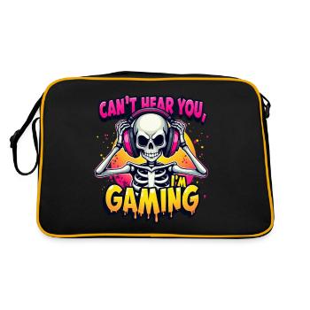 SPIEL - Retro Tasche - Schwarz/Gold - Hinten