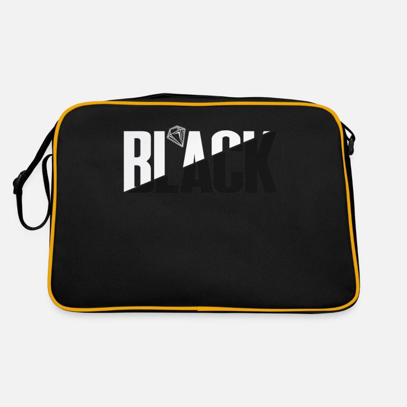 Typographie noire Design Typographie noire Sac Retro