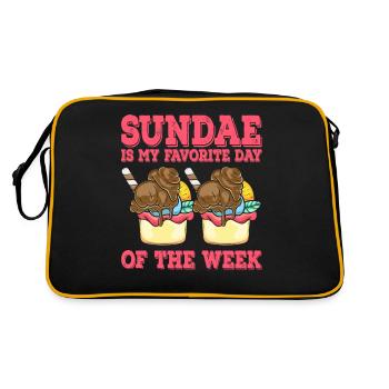 Sundae Jour Préféré De La Semaine Crème Sucrée - Sac Retro - noir/or - Dos