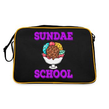 Sherbet Gelato School Sweet Cream - Retro Tasche - Schwarz/Gold - Hinten