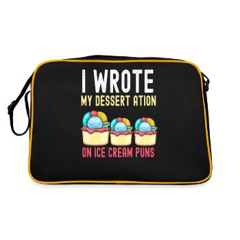 Ation On Puns Sorbet Gelato Cream - Sac Retro - noir/or - Dos