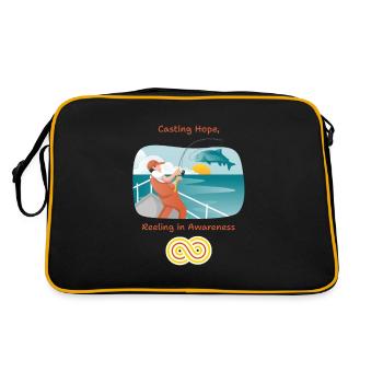 Casting Hope Taumeln im Bewusstsein - Retro Tasche - Schwarz/Gold - Hinten