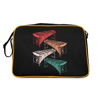 Vibraphone rétro vintage Jazz Music Vibes Player - Sac Retro - noir/or - Dos
