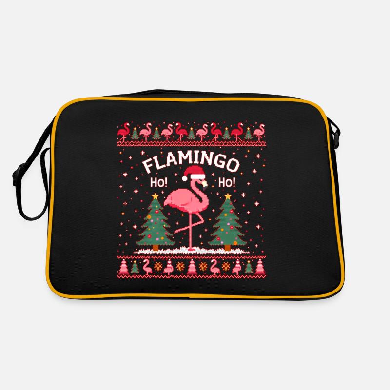 Flamingo – "Ho! Ho! Ho!" Weihnachten Retro Tasche