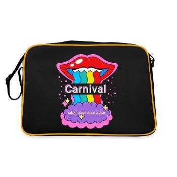 Carnival Rainbow Colors - Retro Bag - black/gold - Back