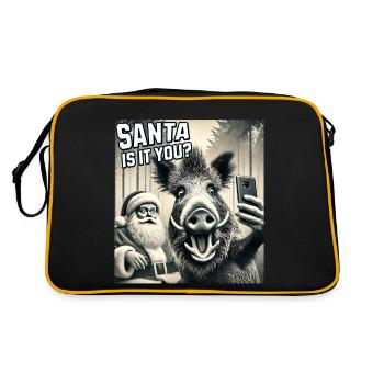 Chats Selfie Père Noël - Sac Retro - noir/or - Dos