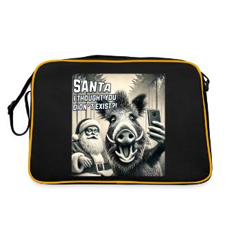 Chats Selfie Père Noël - Sac Retro - noir/or - Dos