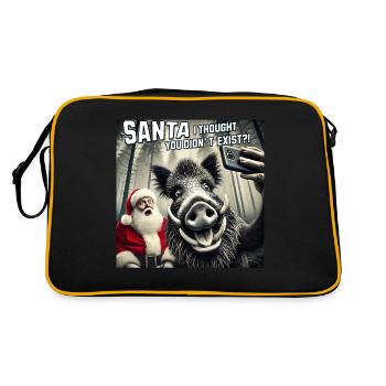 Chats Selfie Père Noël - Sac Retro - noir/or - Dos