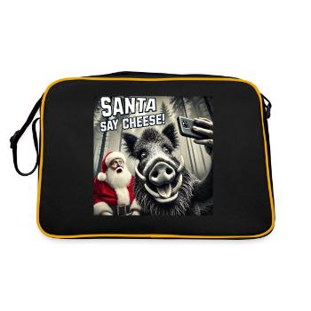 Chats Selfie Père Noël - Sac Retro - noir/or - Dos