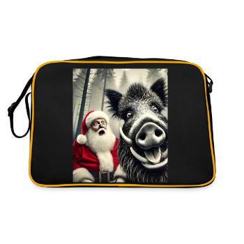 Chats Selfie Père Noël - Sac Retro - noir/or - Dos