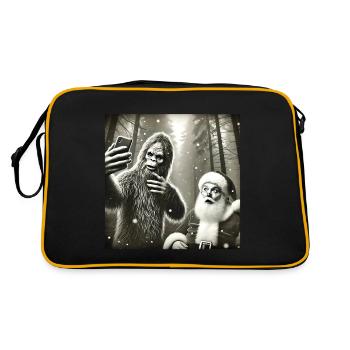 Chats Selfie Père Noël - Sac Retro - noir/or - Dos