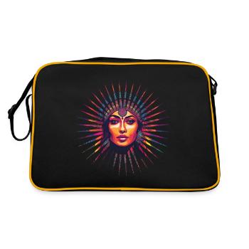 Indian Woman Squaw Indian Woman Indian Picture - Retro Bag - black/gold - Back