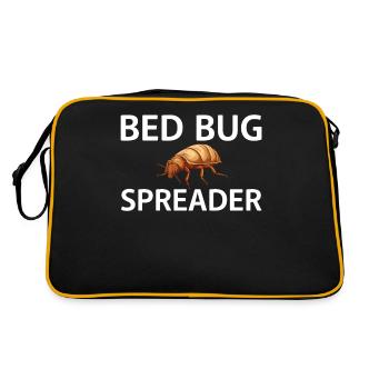 Bed Bug Spreader Funny Bed Bugs Saying - Retro Bag - black/gold - Back