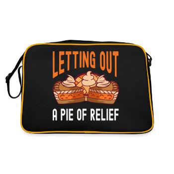 Patissier Out A Pie Of Relief Baker Baking - Retro Bag - black/gold - Back