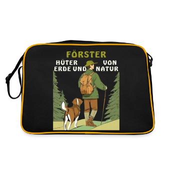 FORESTER GUARDIAN OF EARTH AND NATURE - Retro Bag - black/gold - Back