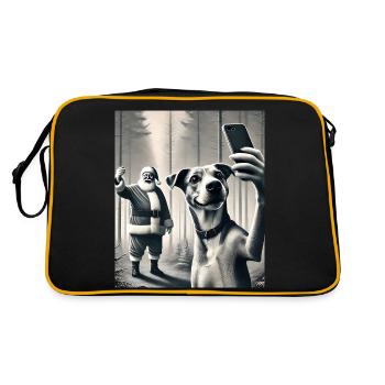 Chats Selfie Père Noël - Sac Retro - noir/or - Dos