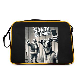 Chats Selfie Père Noël - Sac Retro - noir/or - Dos