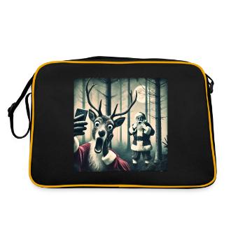 Chats Selfie Père Noël - Sac Retro - noir/or - Dos
