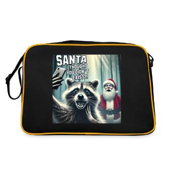 Chats Selfie Père Noël - Sac Retro - noir/or - Dos