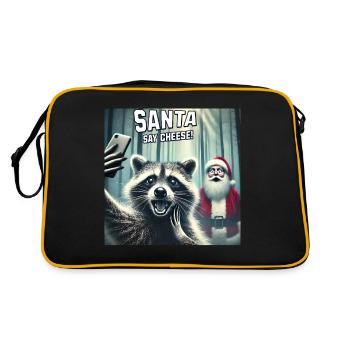 Chats Selfie Père Noël - Sac Retro - noir/or - Dos