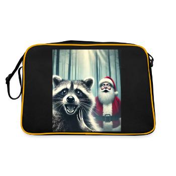 Chats Selfie Père Noël - Sac Retro - noir/or - Dos