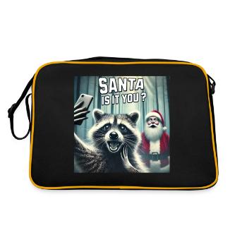 Chats Selfie Père Noël - Sac Retro - noir/or - Dos