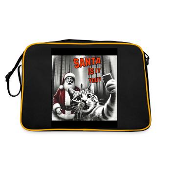 Chats Selfie Père Noël - Sac Retro - noir/or - Dos