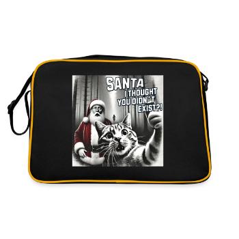 Chats Selfie Père Noël - Sac Retro - noir/or - Dos
