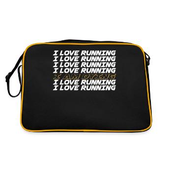 I Love Running I Am Dying Funny Running Humor - Retro Bag - black/gold - Back