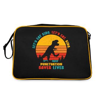 Mangeons les enfants. Mangeons, les enfants. Ponctuation - Sac Retro - noir/or - Dos