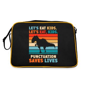 Mangeons les enfants. Mangeons, les enfants. Ponctuation - Sac Retro - noir/or - Dos