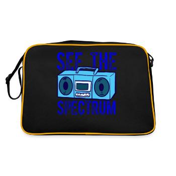 Amateurfunk Siehe Das Spektrum Amateurfunk - Retro Tasche - Schwarz/Gold - Hinten
