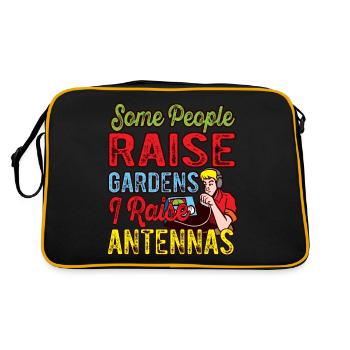 Amateurfunk I Antennen aufstellen Amateurfunk - Retro Tasche - Schwarz/Gold - Hinten