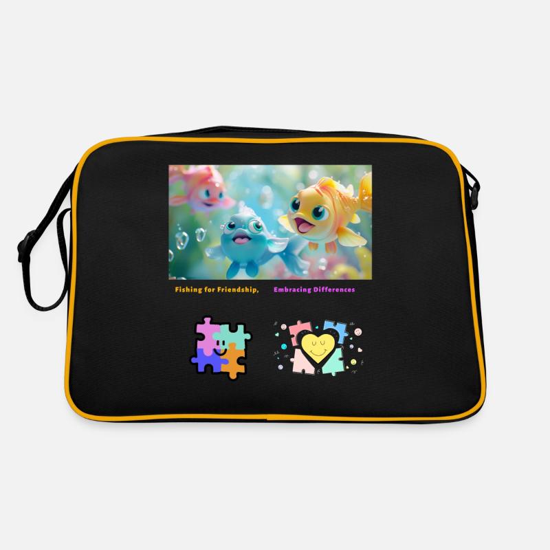 Fishing for Friendship Embracing Differences Retro Bag