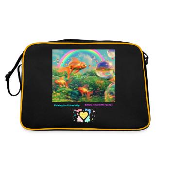 Pêcher l’amitié Accepter les différences - Sac Retro - noir/or - Dos
