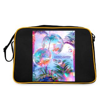 Pêcher l’amitié Accepter les différences - Sac Retro - noir/or - Dos