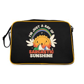 Ich Bin Nur Ein Strahl Von Sarkastischem - Retro Tasche - Schwarz/Gold - Hinten
