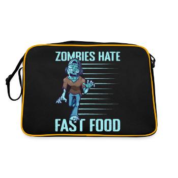 Running Run Zombies Hate Fast Food Marathon Runner - Retro Bag - black/gold - Back