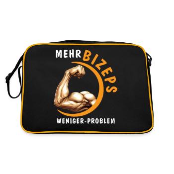 PLUS DE BICEPS, MOINS DE PROBLÈMES - Sac Retro - noir/or - Dos