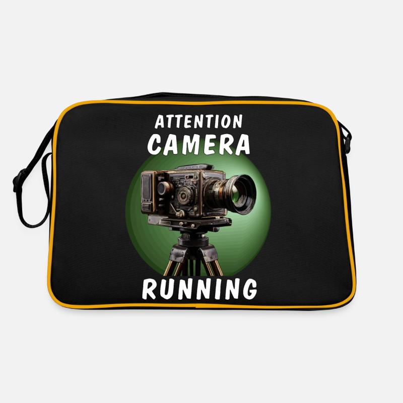 ATTENTION CAMERA RUNNING Retro Bag
