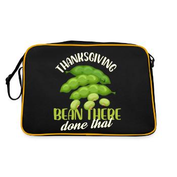 Thanksgiving Bean There Done That Green Bean - Retro Tasche - Schwarz/Gold - Hinten