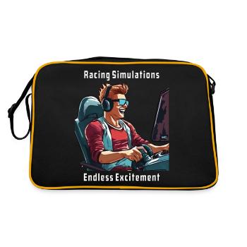 Simulations de course, une excitation sans fin - Sac Retro - noir/or - Dos