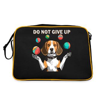 LES JONGLES BEAGLE N’ABANDONNENT PAS - Sac Retro - noir/or - Dos